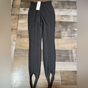 NWT SNDYS Stirrup Pants Black High Rise Tailored XS Minimalist Officecore